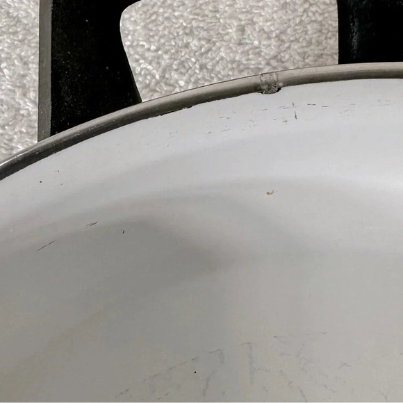 Vintage Enamelware Brown Paisley Frying Pan Skillet With Lid - Picture 14 of 16